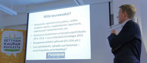 Pekka Ristelä Eetin aamiaistilaisuudessa 3.6.2014